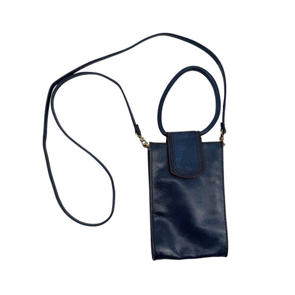Hobo Navy Leather Phone Crossbody Bag Small Wallet Purse